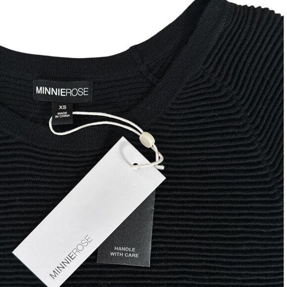 Minnie Rose Cotton Cashmere‎ Slvless Ribbed Top NWT Wm Sz XS - Picture 6 of 8
